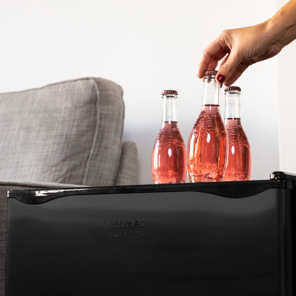 Cecotec Mini Frigo GrandCooler 20000 SilentCompress Black 46 L Porte Réversible Petit Congélateur