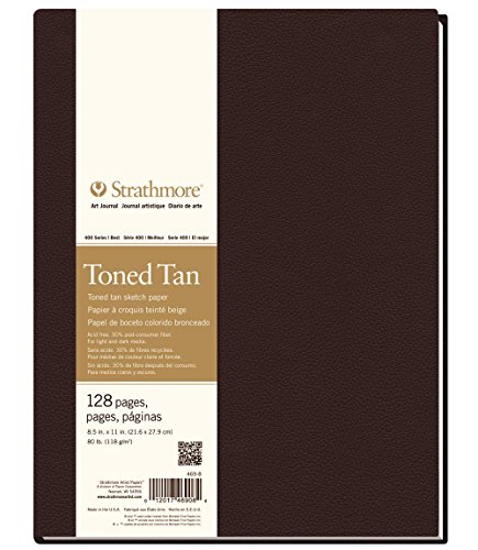 Strathmore serie 400 recycled,quaderno per schizzo con copertina rigida 100% ,21,6x27,9 cm, 118 grammi,64 fogli
