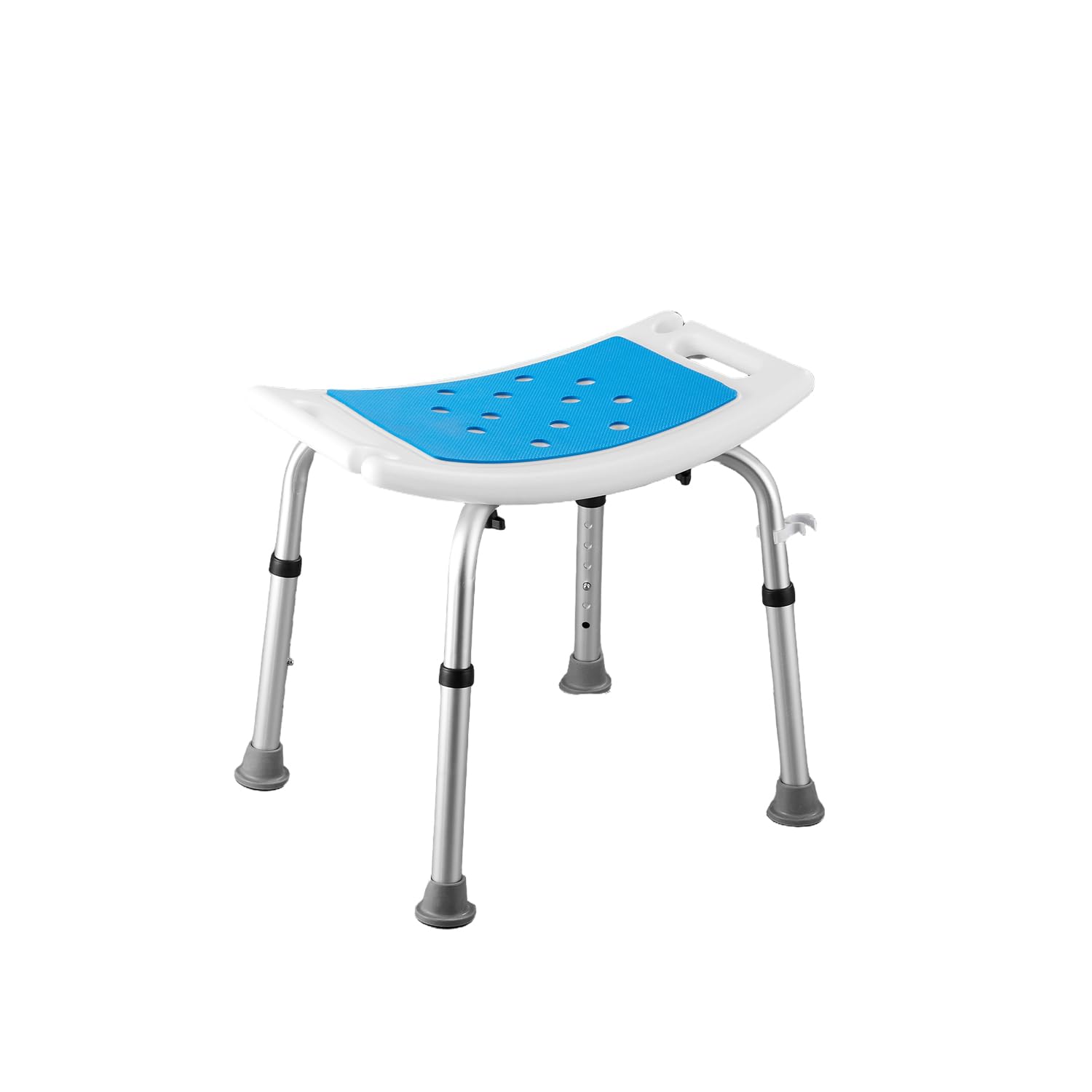 VED Verstellbarer Rutschfester Duschhocker – Leichter rostfreier Aluminium-Badestuhl für Senioren, Behinderte, Schwangere, nach Operationen, 38 bis 51 cm (52.50x52.00x39.50cm)