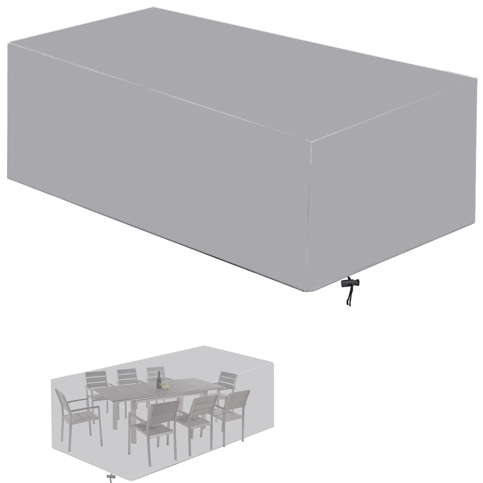 Garden Furniture Covers Waterproof 140x120x100cm,Patio Furniture Cover,Patio Table Cover, 420D Heavy Duty Oxford Fabric Rattan Furniture Cover for Chair Sofa Outdoor — image 1