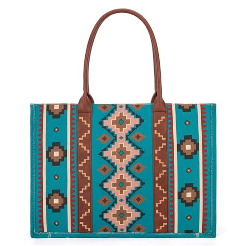Image of Wrangler Tote Bag for Women Western Purse and Aztec Satchel Handbag