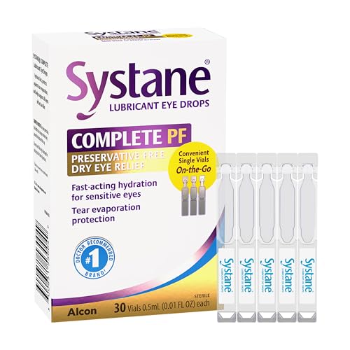 Systane Complete Preservative Free Dry Eye Drops 30 Ct Single Use Vials Contains Propylene Glycol 0.6% Unit-Dose Lubricating Eye Drops for Irritation & Dryness Hydrating & Soothing