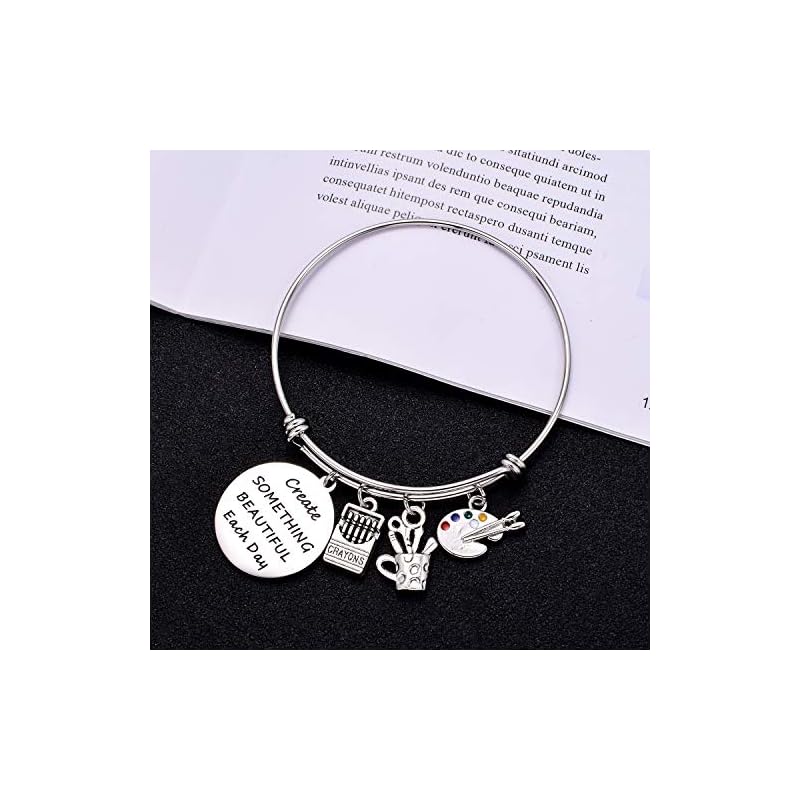 ODLADM Inspiration Jewelry Paint Bracelet Artist Gift Create Something Beautiful Each Day Girls Bangle (Paint Bracelet) - Image 3