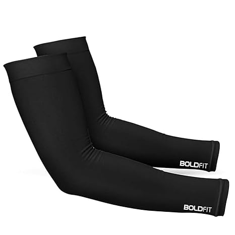 Boldfit Arm Sleeves for Men & Women UV & Sun Protection Hand Cover Sleeves for Boys & Girls for Running, Bike Riding & Outdoor Use – 1 Pair Large