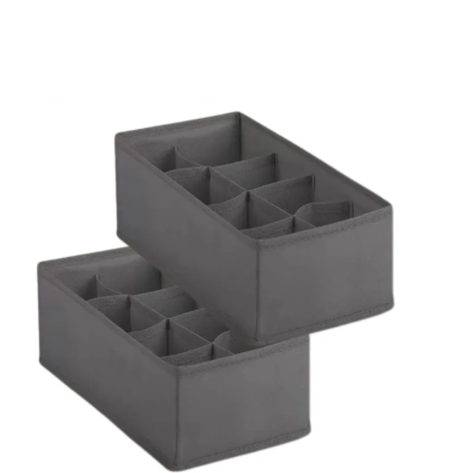 LADFRTYU Sock Storage Box Underwear Organizers Of Cabinet And Drawer Wardrobe Clothes Bra Organizer For Socks Pants Fabric Foldable Storage Box(Grey-8grids-2)