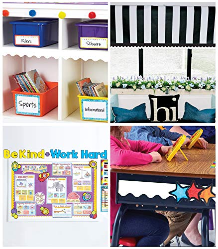 Carson Dellosa Education Carson Dellosa 36 Ft Scalloped White Bulletin Board Borders, Classroom Borders For Bulletin Board, White Board, Cork Board, Locker, And Classroom Décor, Bulletin Board Trim #TOP4