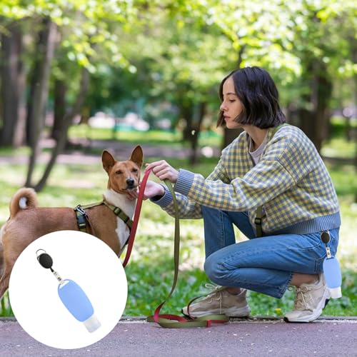 2 Stück 90ml Futtertube zum Befüllen Hund, 90ml Silikon Reiseflaschen Set, Nassfutter Leere Tuben zum Befüllen, wiederbefüllbare Futtertube Hund für Haustier Hundetraining, mit 2 Teleskopschnalle
