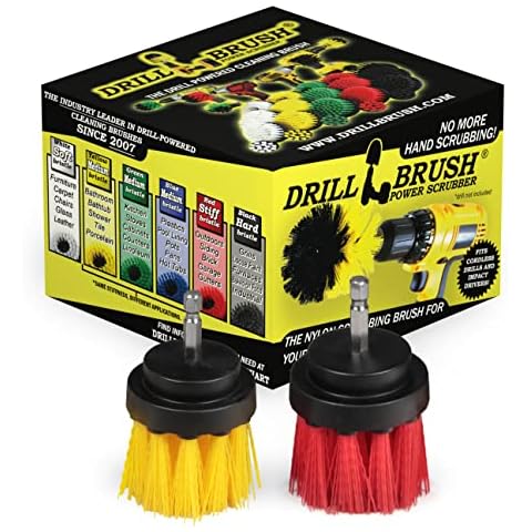 Drillbrush 2-Inch Long Bristle Scrubber Set Cover