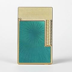 Vintage Brass Flip Butane Lighter Refillable Adjustable Soft Flame Mens Collectible Gift Gold 1