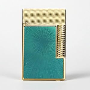 Vintage Brass Flip Butane Lighter Refillable Adjustable Soft Flame Mens Collectible Gift Gold 1