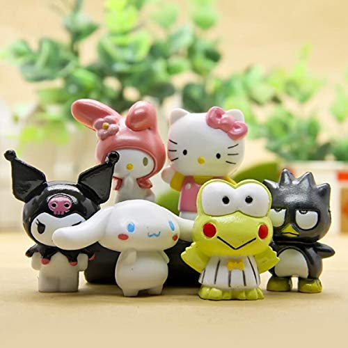 6 pcs Cute Lovely Animal Figure Animal Figurines Characters Toys Mini Figure Collection Playset with Exquisite Box, Cake Topper, Plant, Automobile Decoration, Garden Cake Decoration
