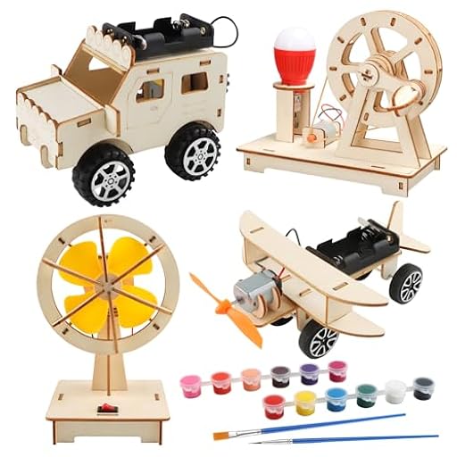 JTgugu 4 experimentos electrónicos para niños a partir de 8 años, juego de construcción de madera, juego de construcción de rompecabezas en 3D, caja de construcción electrónica DIY STEM | Ya disponible en tu tienda friki favorita! En mundofriki.es!