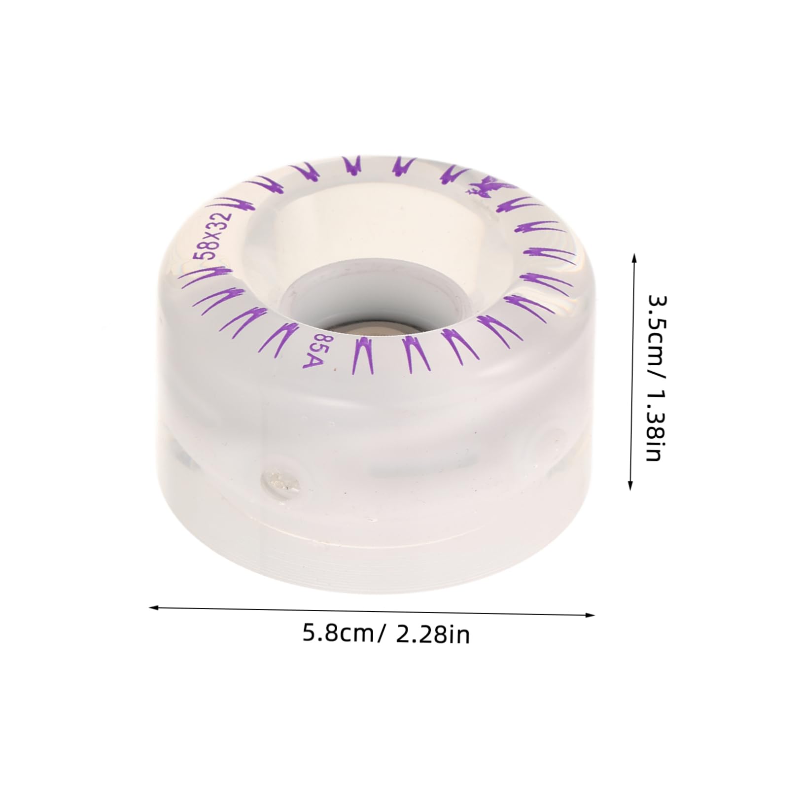 Toddmomy Roller Skate Wheel Set 2pcs Light up Wheels for Quad Skates Indoor Outdoor Use