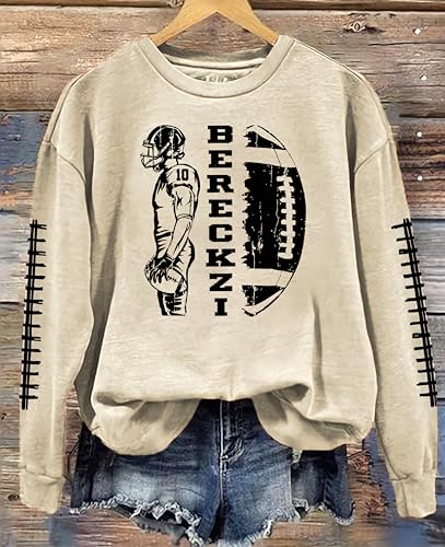 Personalized Women's Football Shirts, Game Day Mom & Lover Gift Shirts, Football Season, Custom Name Number Shirt2