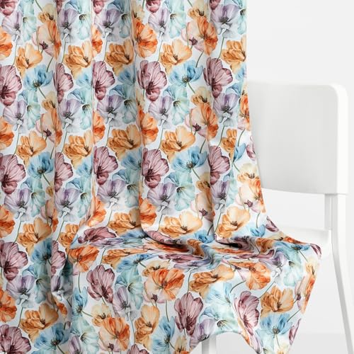 Image of haus & kinder Blackout Window Curtains 5 Feet Long Pack of 2 Window Curtains, 5 Feet Curtains for Window, 100% Room Darkening (Royal Garden, 114x152 CM)