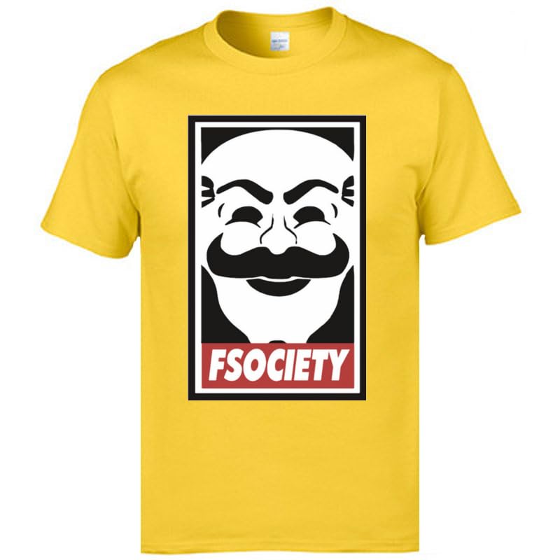 GenericMen T Shirts Fsociety Mr Robot Poster Tshirt Short Sleeve Personalized T-Shirt Summer New ArrivalsBrand Clothing Shirt