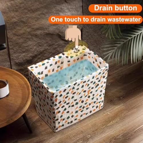Commercial Mop Sink with One-Touch Drain, Freestanding Utility Basin for Restaurants, RVs, Bars, Garages - Durable Mop Service Station with Faucet