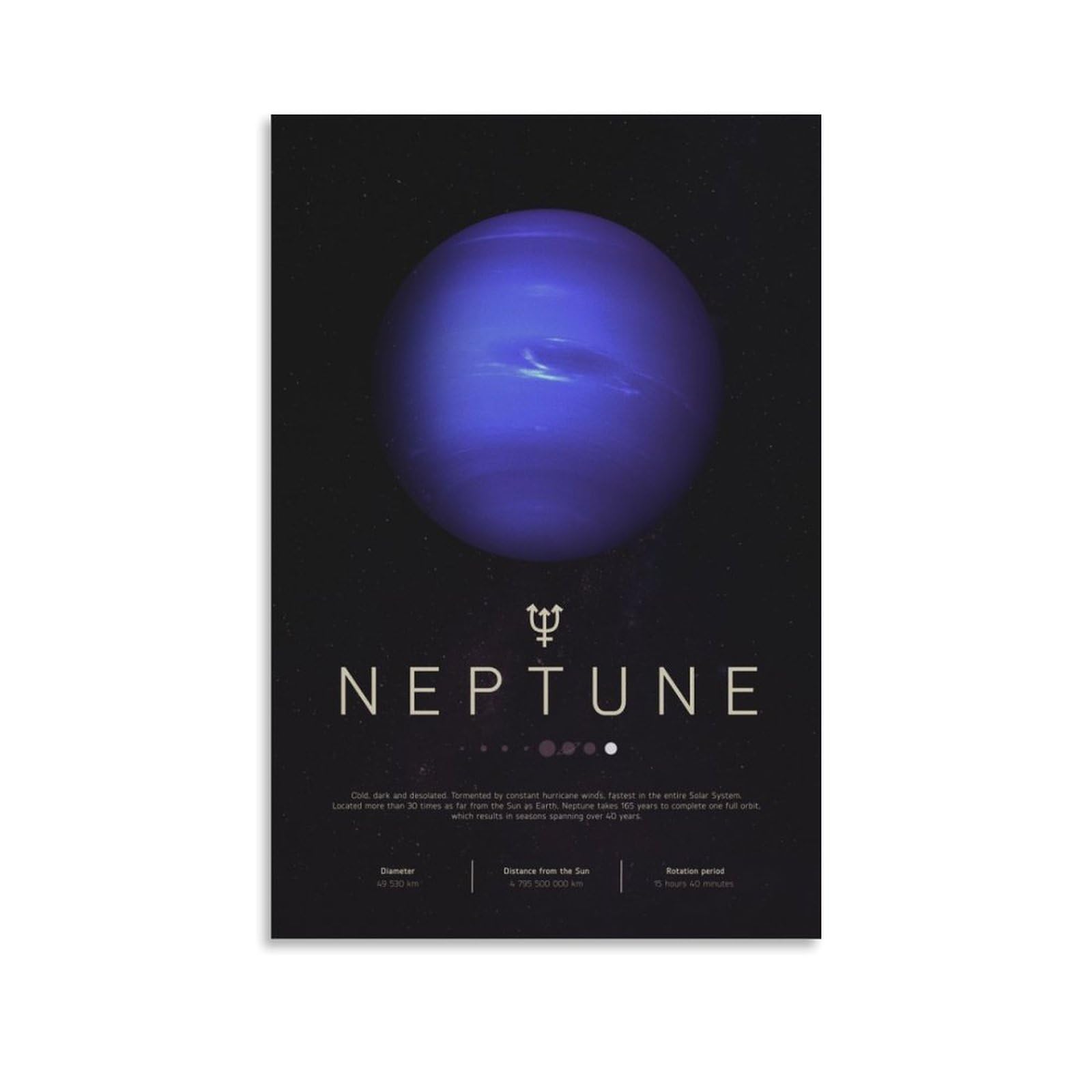 Neptune Poster Space Poster Office Room Decor Cosmic Starry Sky Wall Art Posters for Wall Decoration 16x24inch(40x60cm)