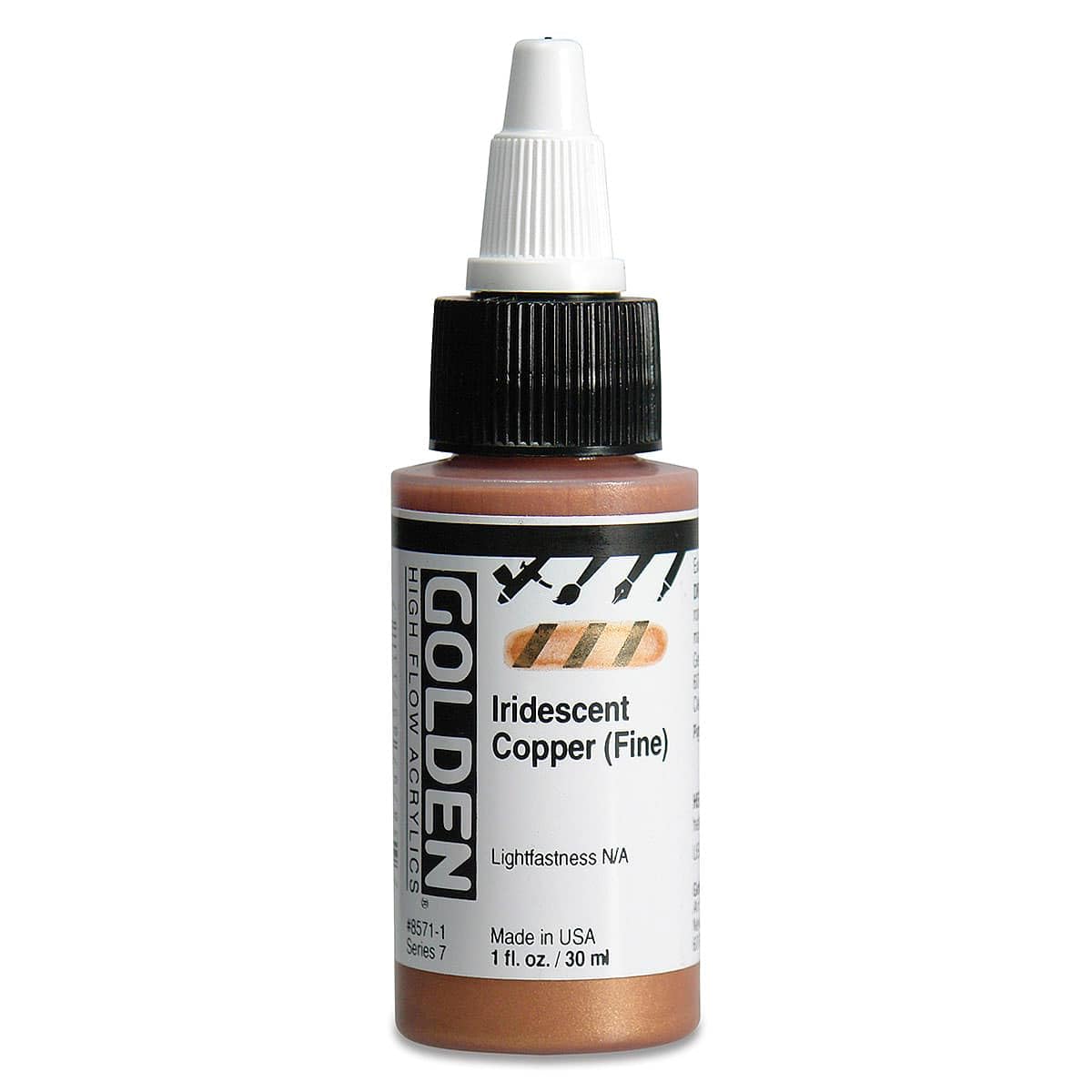Golden 0008571-1 High Flow Acrylic Iridescent Copper - Fine - 1oz.