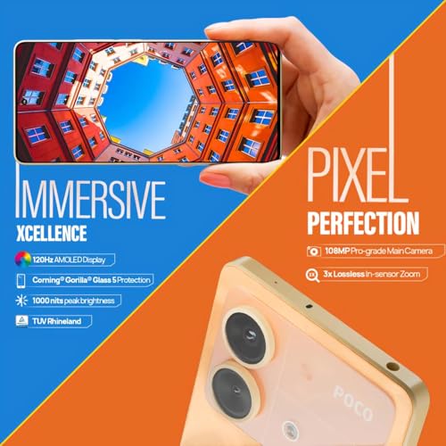 Image of Poco X6 Neo 5G (Horizon Blue, 8GB RAM, 128GB Storage) | Dimensity 6080 Processor | 5000 mAh Battery + 33W Fast Charging | 108MP + 2MP Rear Camera & 16MP Front Camera