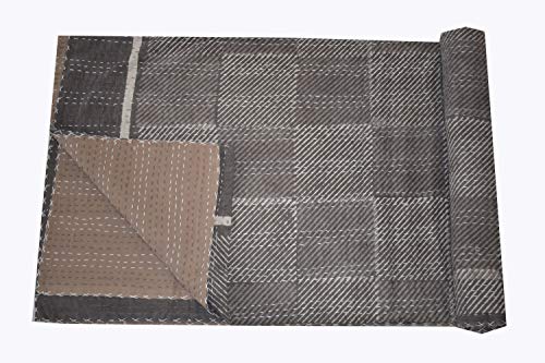 Tribal Asian Textiles Ikat Kantha Steppdecke, handgefertigt, Überwurf