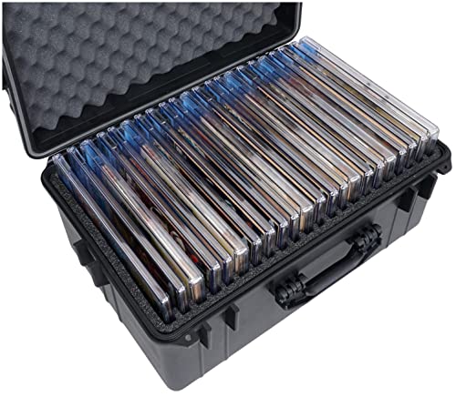 Case Club 22-36 Graded Comic Slab Waterproof Case Fits CGC CBCS PGX EGS Graded Slabs- Comic Book Collector Storage Box - Travel Holder for Graded Slabs, Sleeves, & Loose Comics