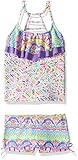VIGOSS Girls' Candy Land Two Piece Tankini Ladder Back Swimsuit