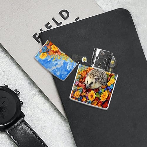 Funda para encendedor cobre diseño erizo flores miniatura 7