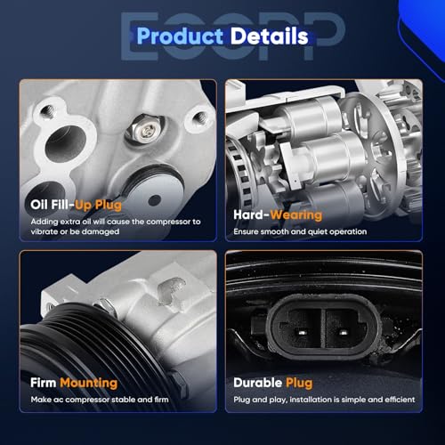 Image of ECCPP AC Compressor Direct Fit for Buick Century V6 2.8L 3.3L 1989