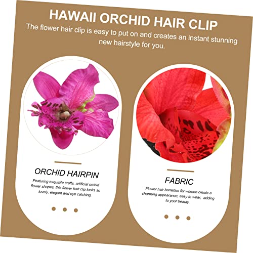 Barrettes à cheveux en forme de fleur orchidée artificielle haute densité
