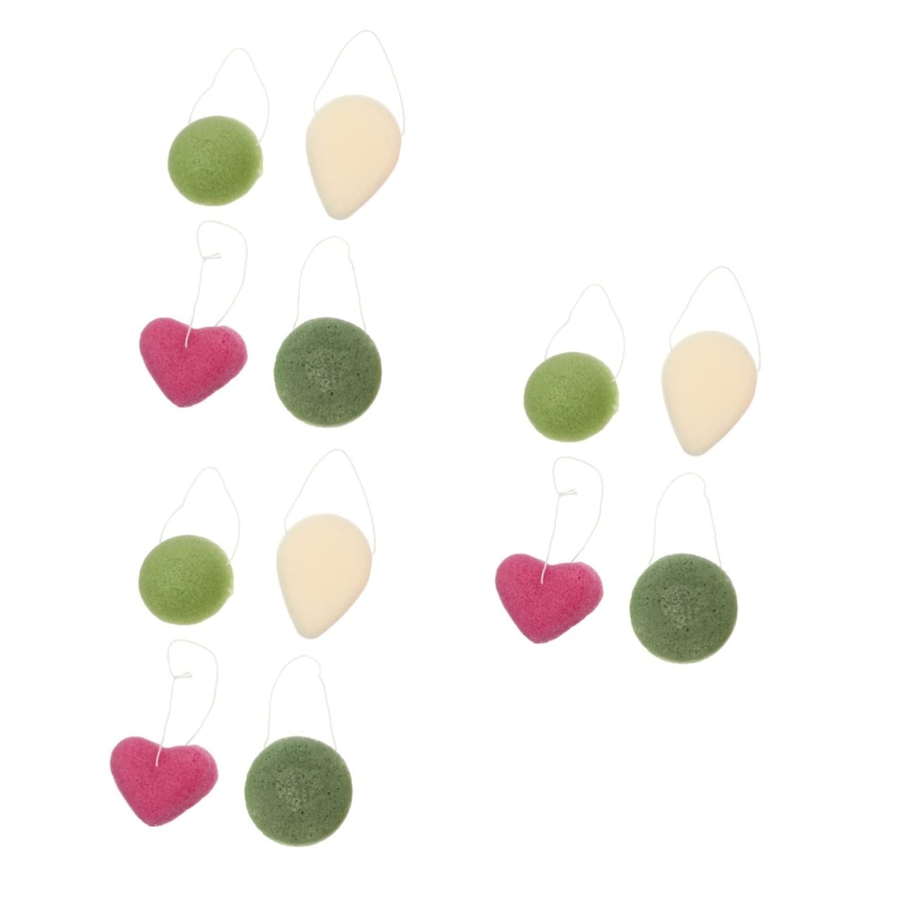 KOMBIUDA 12piezas Esponjas Faciales De Limpieza De Textura Para Desmaquillado y Limpieza Diaria Aleatorios