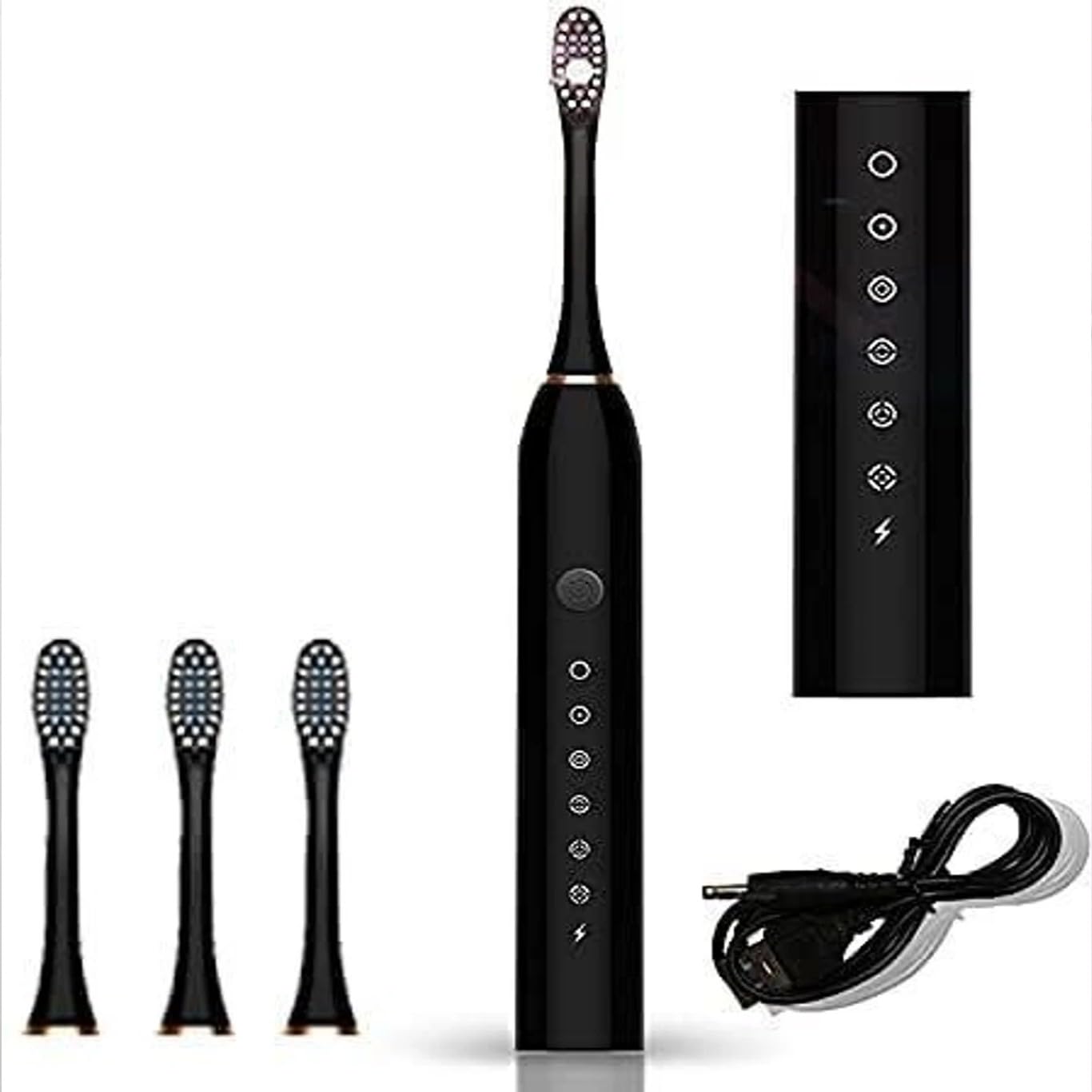 Sonic Electric Toothbrushes USB Rechargeable Ultrasonic Tooth Brush with 4 Brush Heads 6 Cleaning Modes and Smart Timer IPX7 Waterproof Cleaning Toothbrushes for Adults and Kids (Multicolour)-image-37