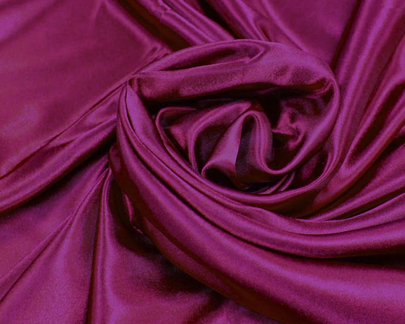 Needleberry Wine Fabric – 3 Metre x 148cm – 100% Polyester – Smooth, Glossy Material for Dressmaking, Crafts, Lining & Wedding Décor