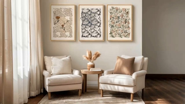 Amazon.com: Framed William Morris Canvas Wall Art for Living Room