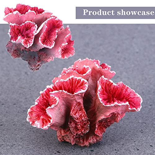 Aormuie Fake Artificial Simulation Pink Coral Aquarium Decoration Underwater Plants Non-Toxic Landscaping Fish Tank Landscaping Ornament Pink Coral - Image 3