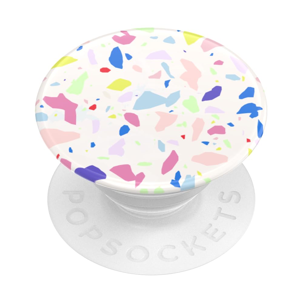 PopSockets Adhesive Phone Grip, Holder, Phone Stand, Rainbow - Terrazo Party