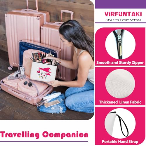 DnD Gift Cat Throwing Dice Dungeon Master Gift DnD Holding Zipper Bag Cosmetic Pouch Gamer Dice Bag Tabletop RPG Tabletop Games Role Playing Decoration for Girl Women4