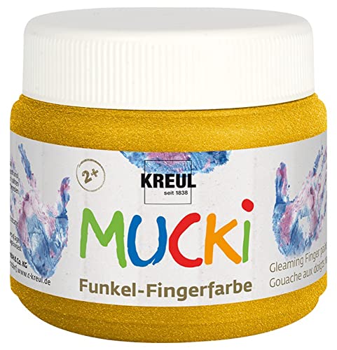KREUL 28103 - Mucki peinture au doigt pour tissu, 150 ml en rouge, sans paraben, sans gluten, sans lactose et végétalienne, optimale pour l'application avec les doigts et les mains