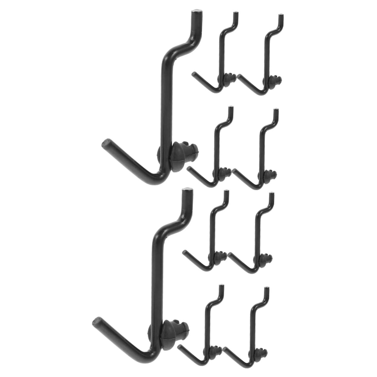 Unomor 2sets Pegboard Hooks Tool Holders j Hooks for Hanging Tools Garage Home Office Storage 5pcs*2