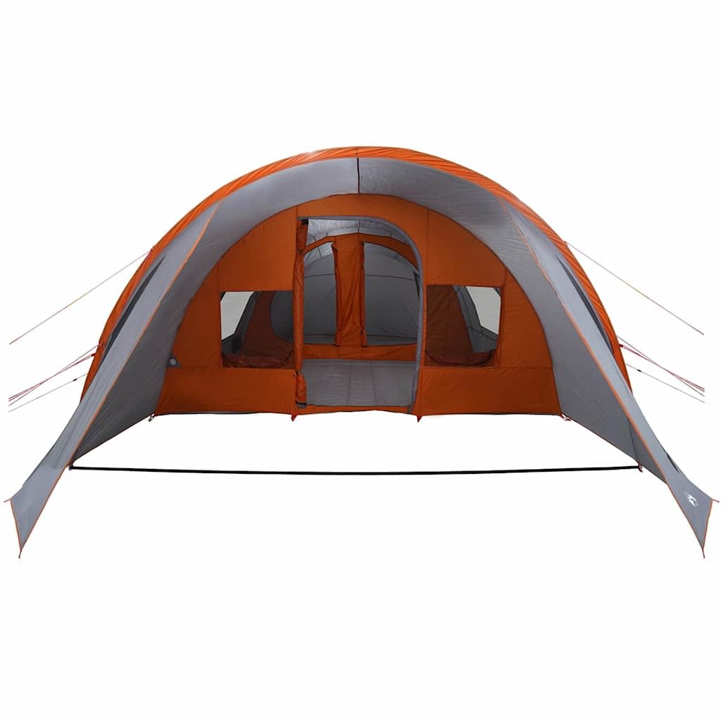 Mangloder Tunnelzelt für 5 Personen Grau Orange 805 x 405 x 211 cm wasserdicht UV-beständig Campingzelt für Garten, Strand, Wandern, Outdoor, Familien, Trekking, leicht, kompakt, robust