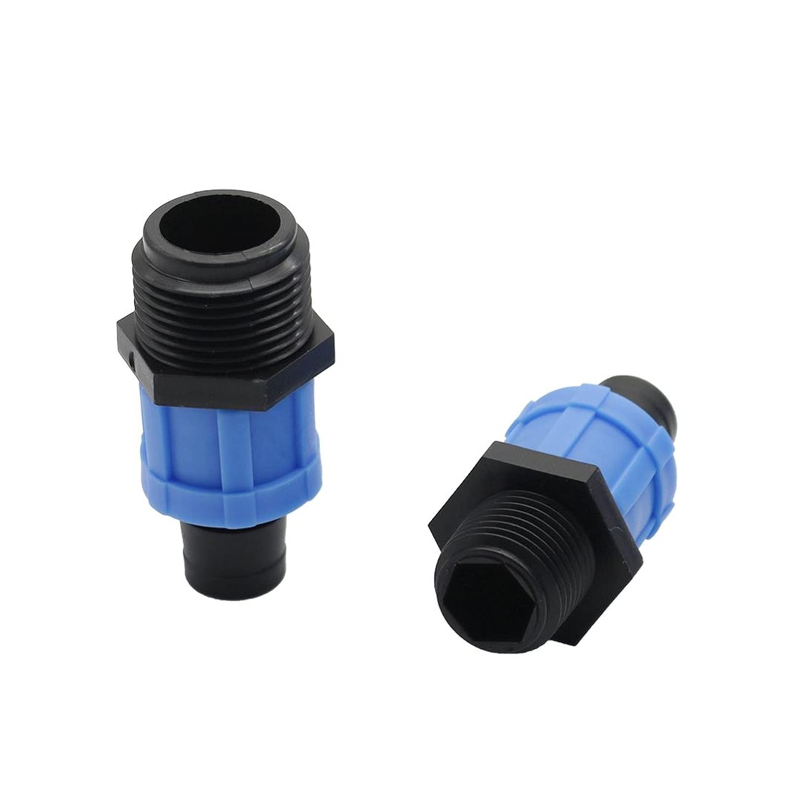 Conexión de agua de pulverización Conectores de enchufe de tres vías de bloqueo de riego de goteo de 40 16 mm de goteo con accesorios de conexión de tubería DN17 de 1/2 "3/4" roscados (Color : Gold)