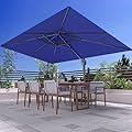 ORYNTREX 10' X 13' Outdoor Patio Umbrella Large Rectangle Cantilever Umbrella Heavy Duty 360°Rotation Offset Umbrella for Garden Deck Pool Patio,Navy Blue