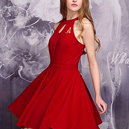 Ethoon Letter Brooch Pins Initial Rhinestone Brooch For Women Crafts Gold J #TOP1