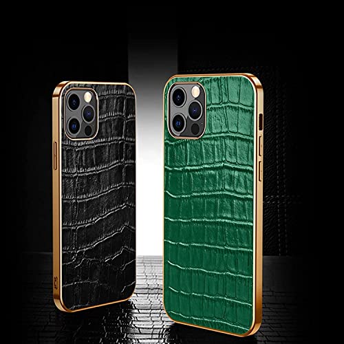 Étui en cuir véritable crocodile pour iPhone 13 Pro luxe - 5