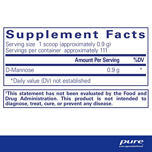 Pure Encapsulations D-Mannose Powder | Dissolvable Supplement For Urinary Tract Support* | 3.5 Ounces #TOP1