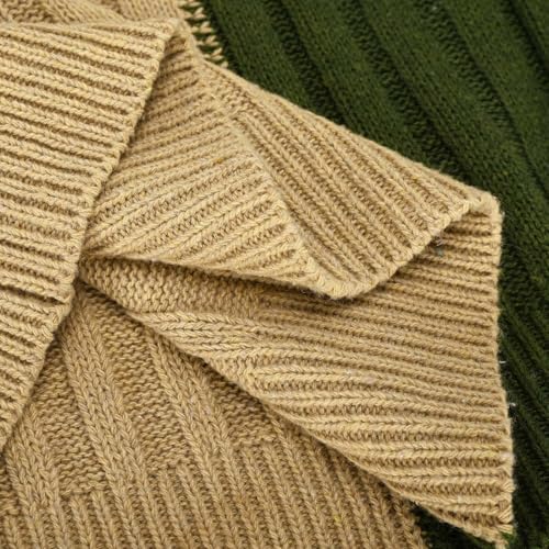 Cambkatl Men's Chunky Knitted turtleneck Sweaters, Fashion Color Block Pullover Casual Long Sleeve Winter Sweater Tops4