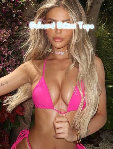 Image of OZICERD String Bikini Tops for Women Bathing Suit Swim Tops Sexy Triangle Bikini Top Black