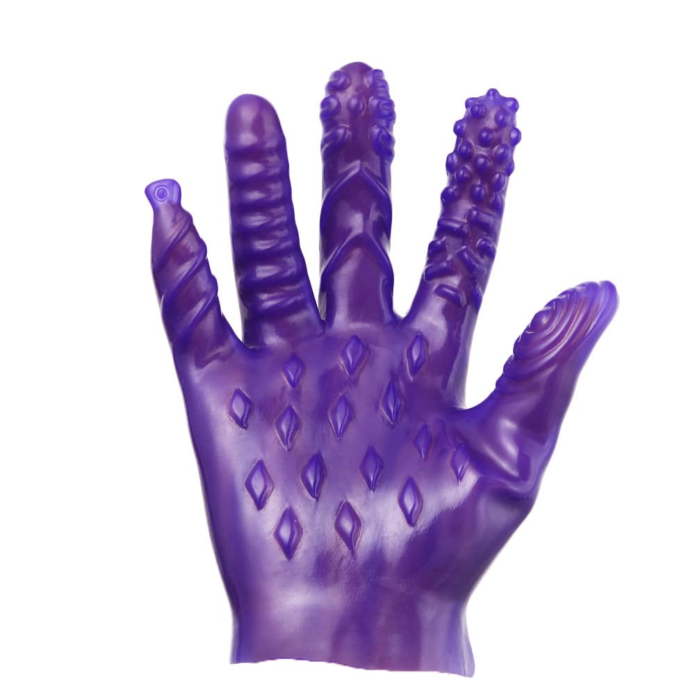 Plug Anale Silicone Doigt Anal Jouets Couples Érotique Anus Gants Dilatateur G-spot Stimulation Butt Soft Plug (Style A Violet 1 PCS)