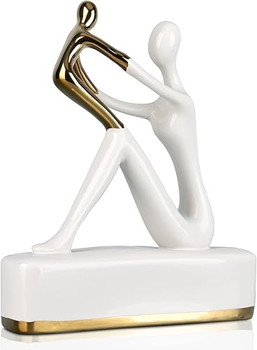 LCCCK Figuras de madre e hijo figura esculpida pintada a mano estatua de porcelana para madre e hijo figuras de cerámica decorativas para regalo de