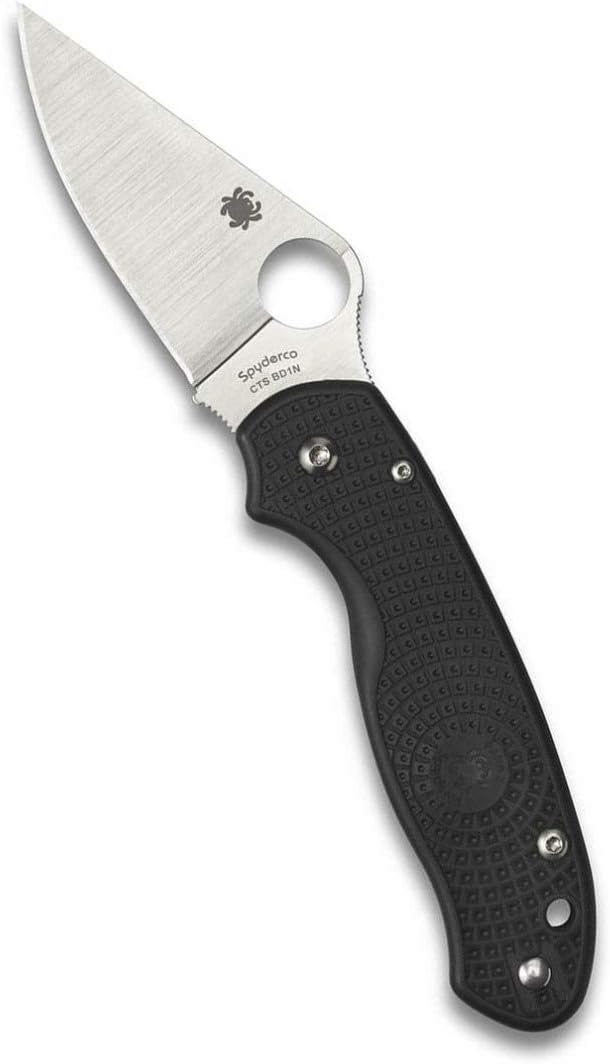 Spyderco para 3 Lightweight Signature Folding Utility Pocket Knife with 2.92" Stainless Steel Blade and FRN Handle - Everyday Carry - PlainEdge - C223PBK